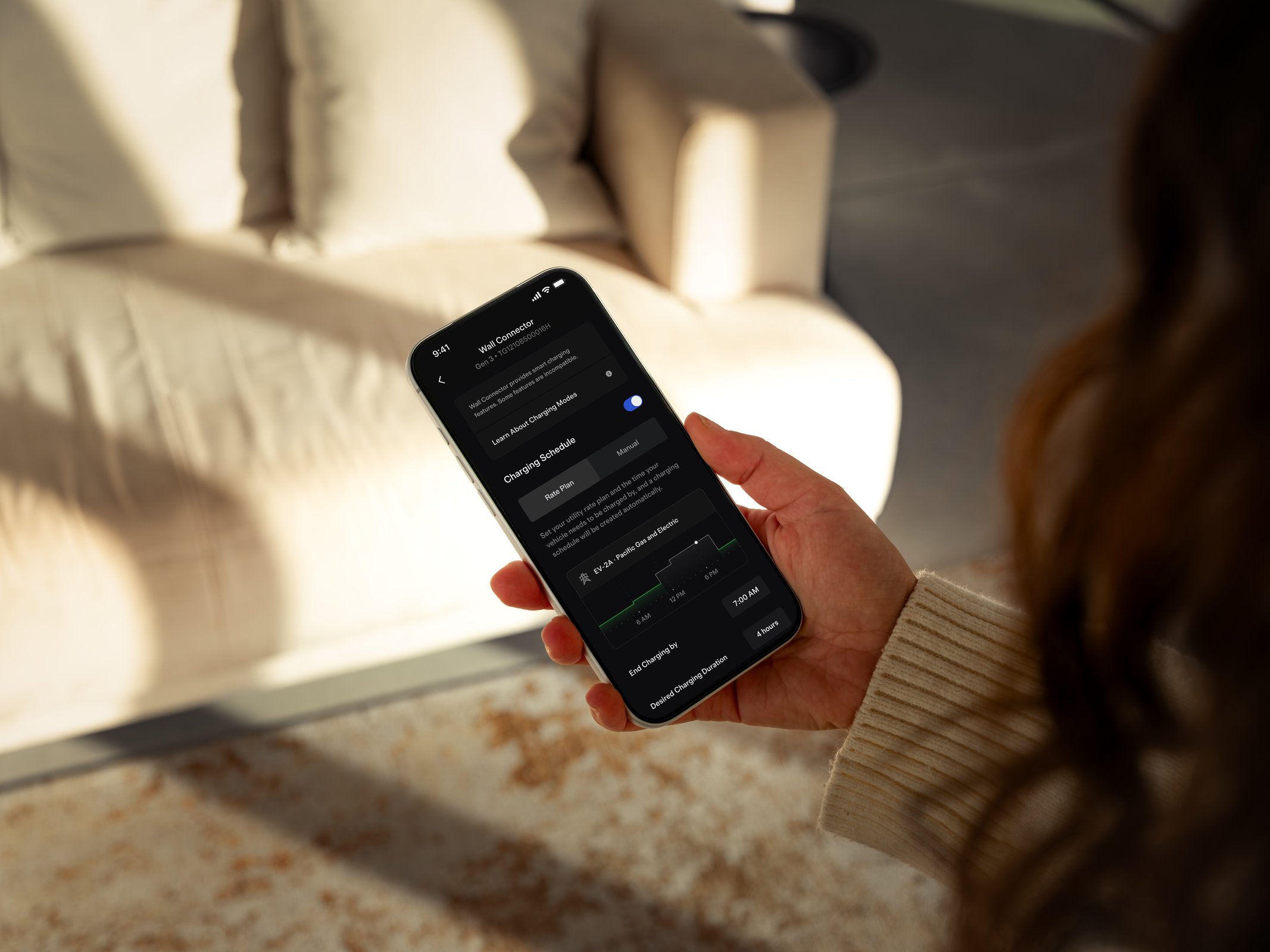 Tesla App: جدولة شحن Wall Connector